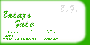 balazs fule business card