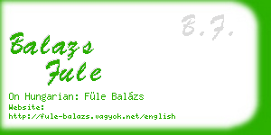 balazs fule business card